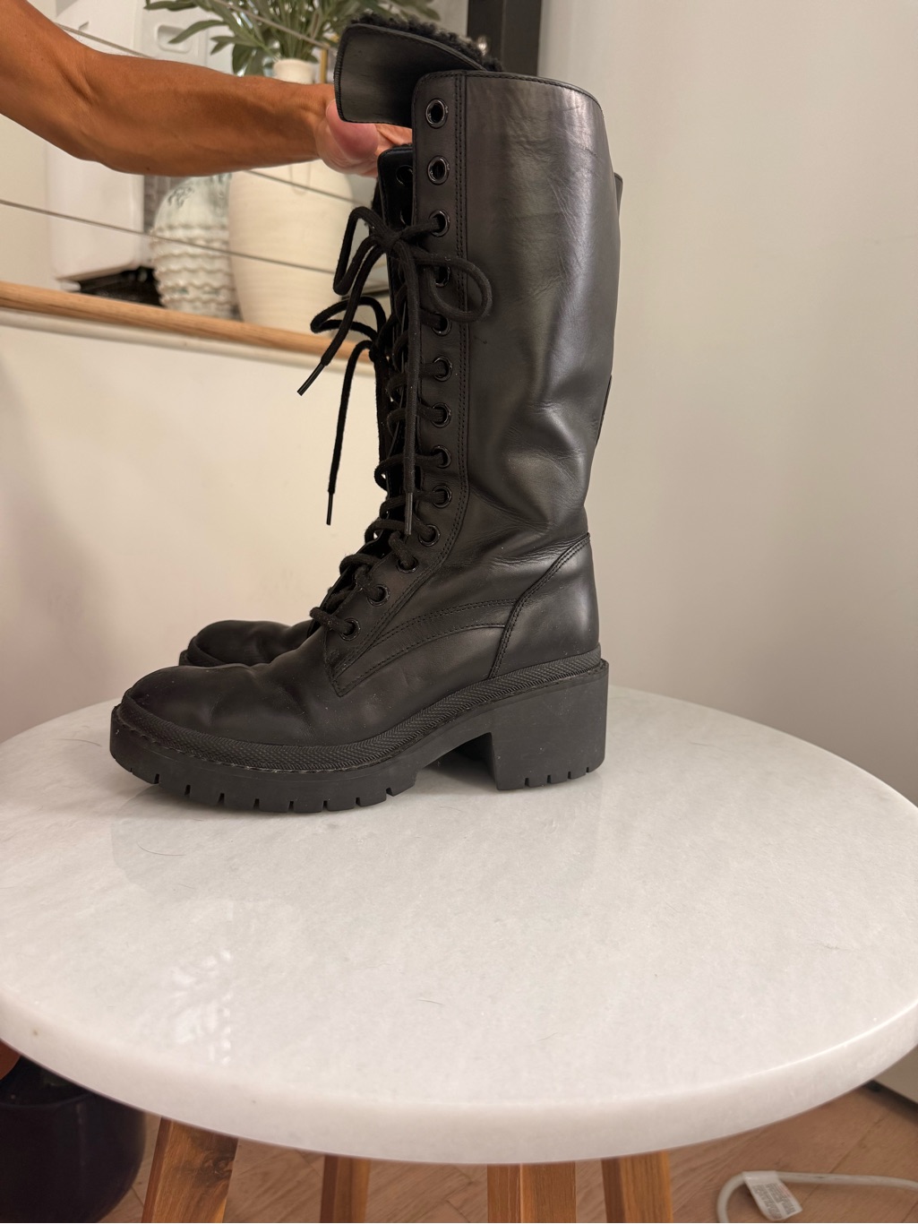 Marc Jacob’s Black Lace Up Boots For Women — image 2 of 3